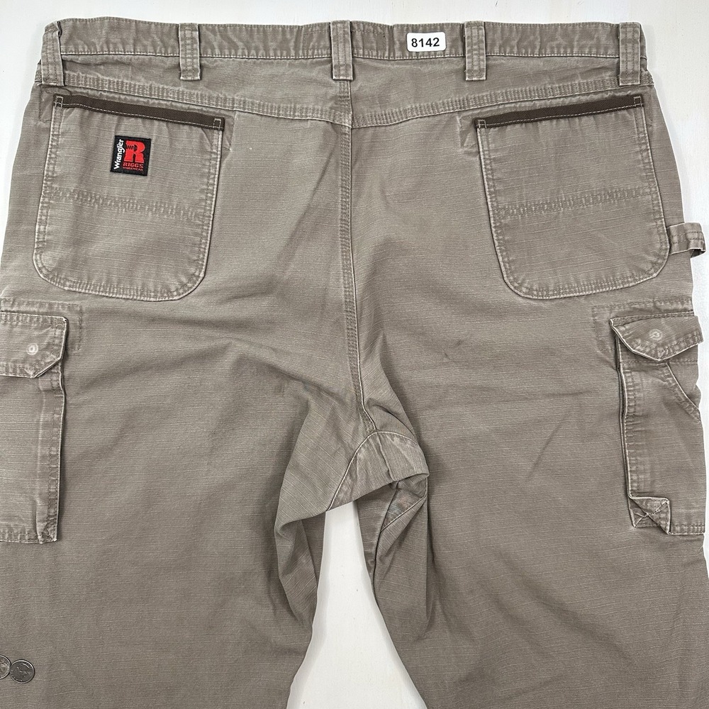 Wrangler RIGGS Workwear Ripstop Cargo Pants‎ 46x30 Carpenter Double Knee Beige